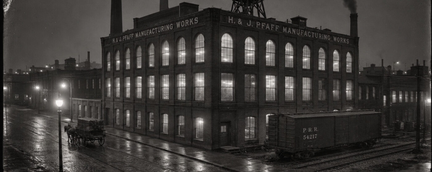 Plate 26 — H. & J. Pfaff Manufacturing Works, night