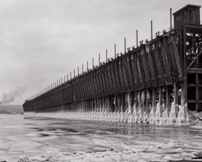 Plate 85 — Ore dock, winter conditions, North Channel