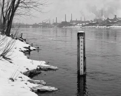 Plate 103 — River gauge station, Black River, winter