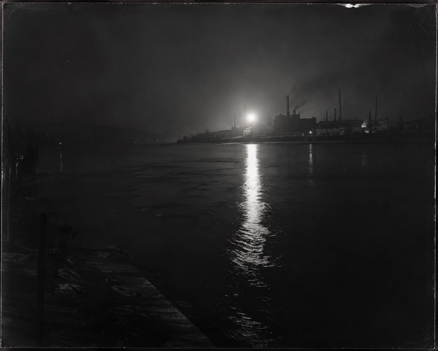 Plate 60 — Industrial waterfront, moonlight exposure