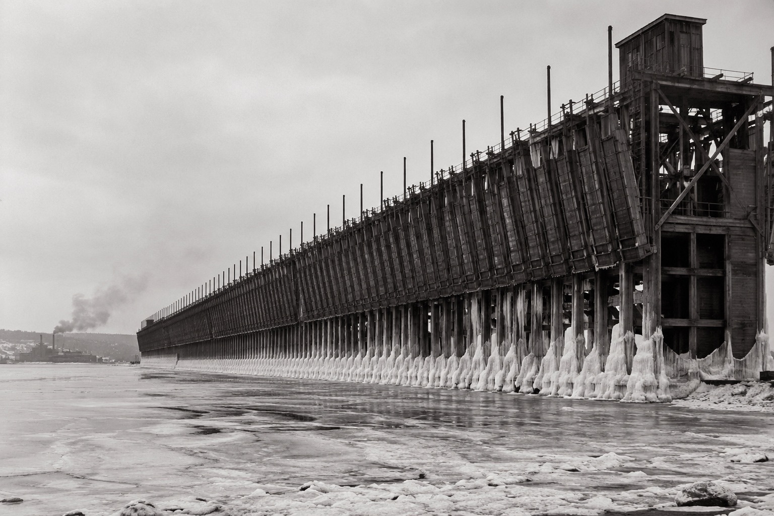 Plate 85 — Ore dock, winter conditions, North Channel